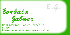 borbala gabner business card